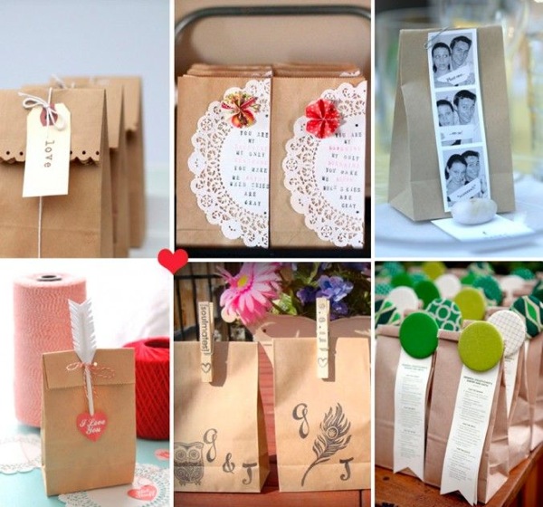 Envoltorios de regalos en papel